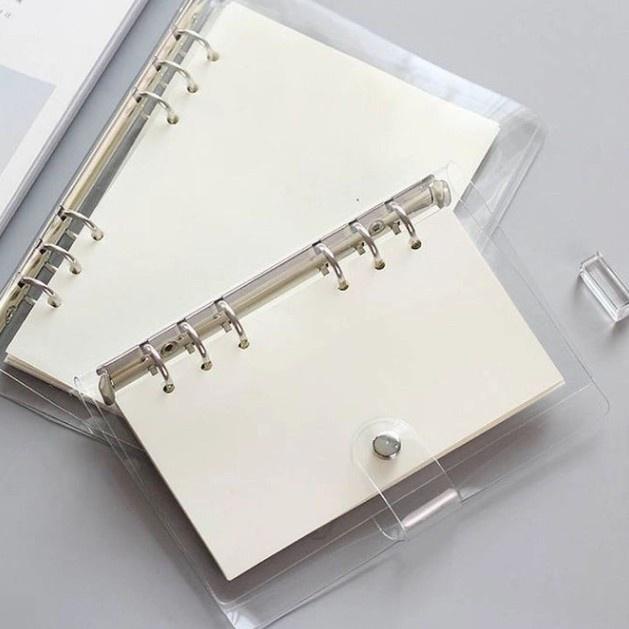 

Siap Kirim.. Binder A5 / A6 Cover PVC Transparan Tebal Jelly Case, Cover Warna, Besi Ring Warna & Polos / Clear Ring 6