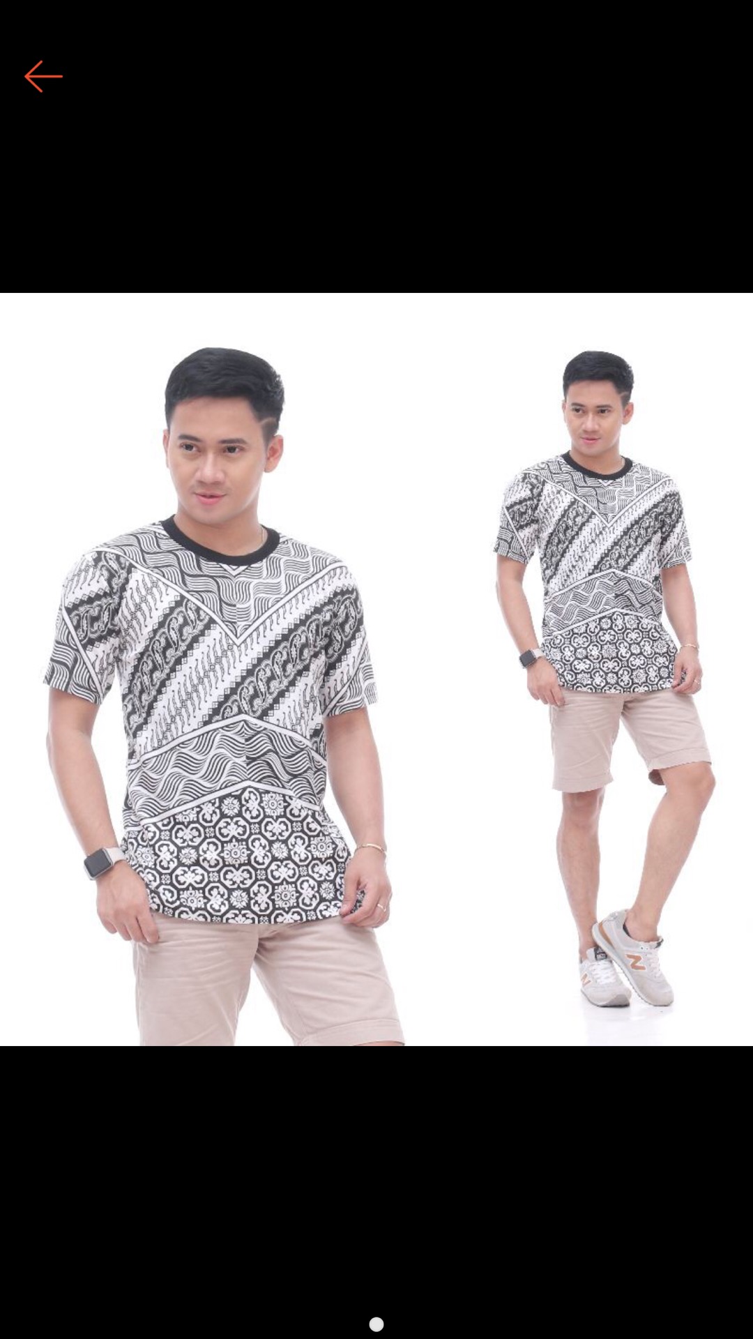 Kaos Batik Full Print Motif V|| Kaos Monocrom