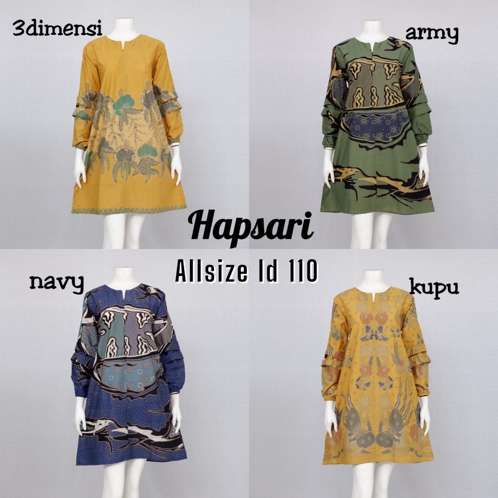 Tunik Hapsari batik solo tunik kerja dress kantor