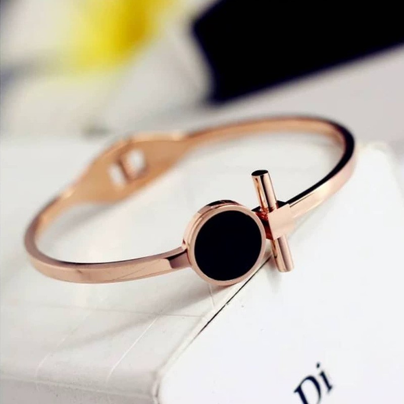 gelang bangle wanita cewek gaya sederhana fashion gold rose impor murah terbaru 2020 gak luntur