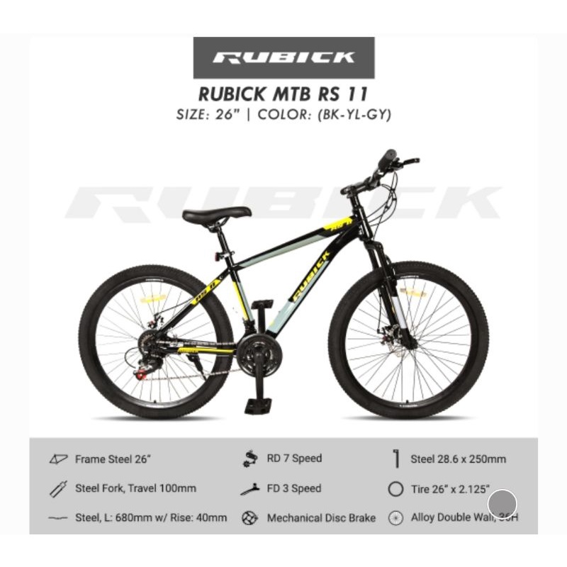 [EKA JAAYA SEPEDA] Sepeda MTB 26 inch Rubick RS 11 sepeda gunung dewasa remaja