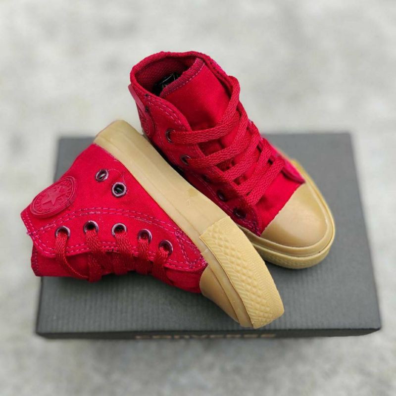 SEPATU ANAK CONVERSE MERAH GUM PREMIUM HIGH QUALITY CONVERSE ANAK MURAH