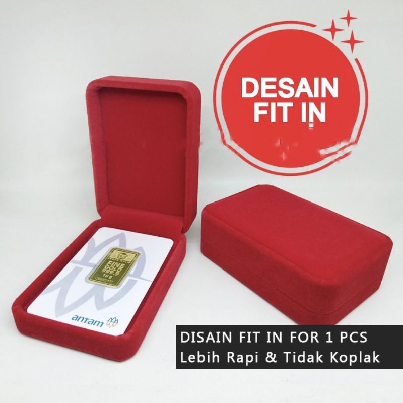 

Kotak Box Logam ANTAM LM Model Press CERTICARD Bludru Elegan