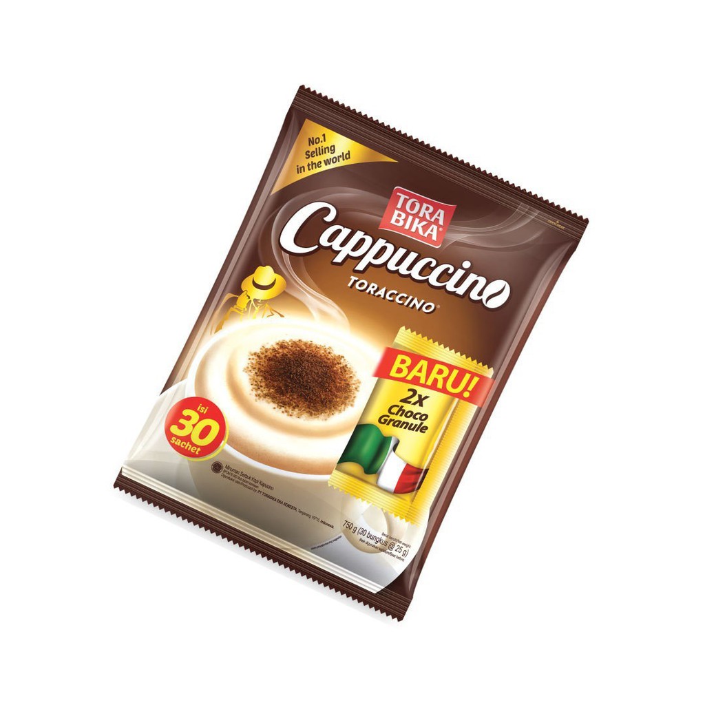 

KOPI CAPUCINO TORACCINO TORA BIKA CAPPUCCINO ISI 30 SACHET INSTANT COFFEE