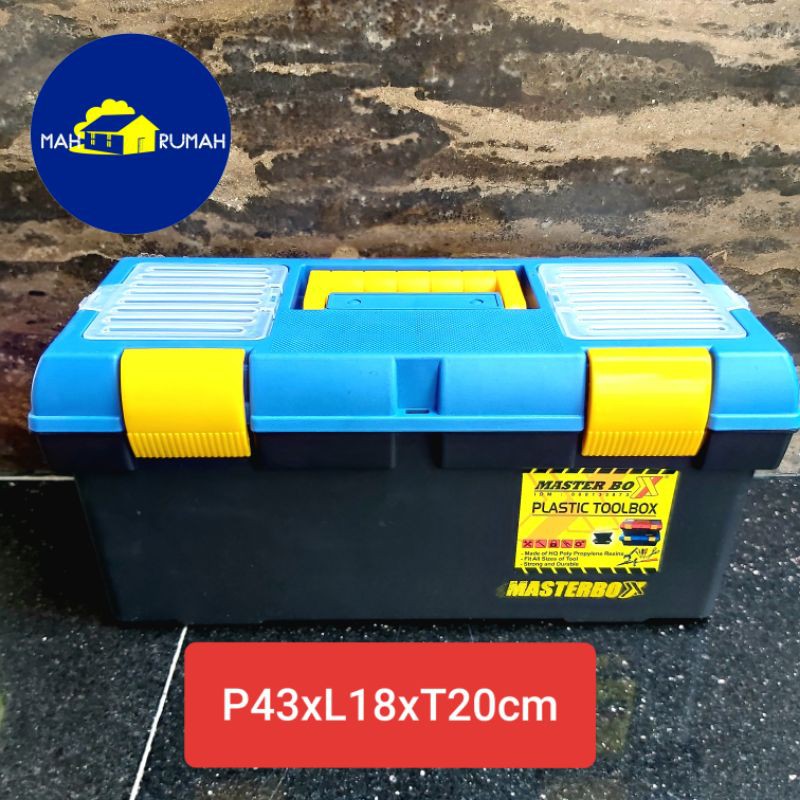 TOOLBOX Tool Box Alat Kotak Perkakas Plastik PVC - MASTERBOX 17inch 17&quot;