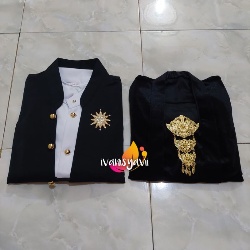 Baju couple adat jawa - Baju Prewedding / Hewes Hitam - Semen putih