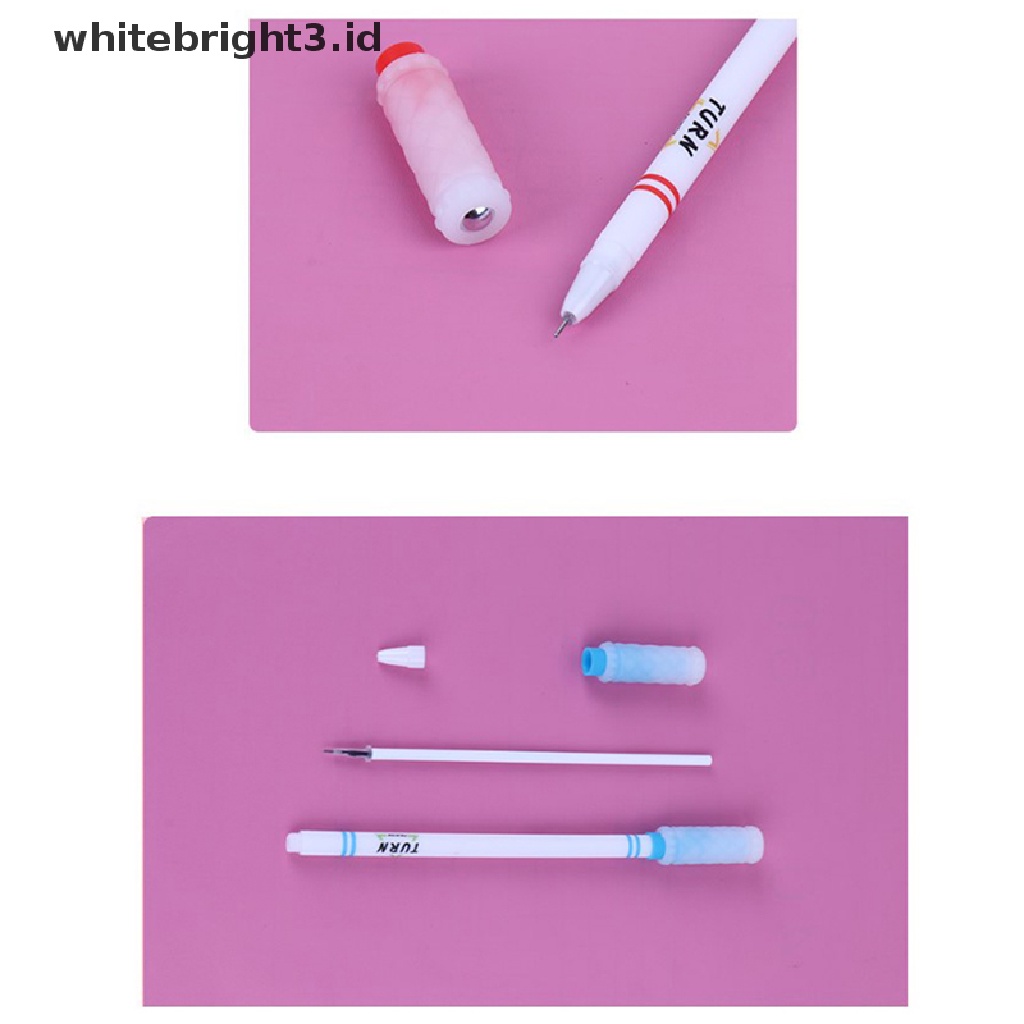 (whitebright3.id) Pulpen Spinning Anti Slip 20CM Warna Putih Untuk Kompetisi Champion