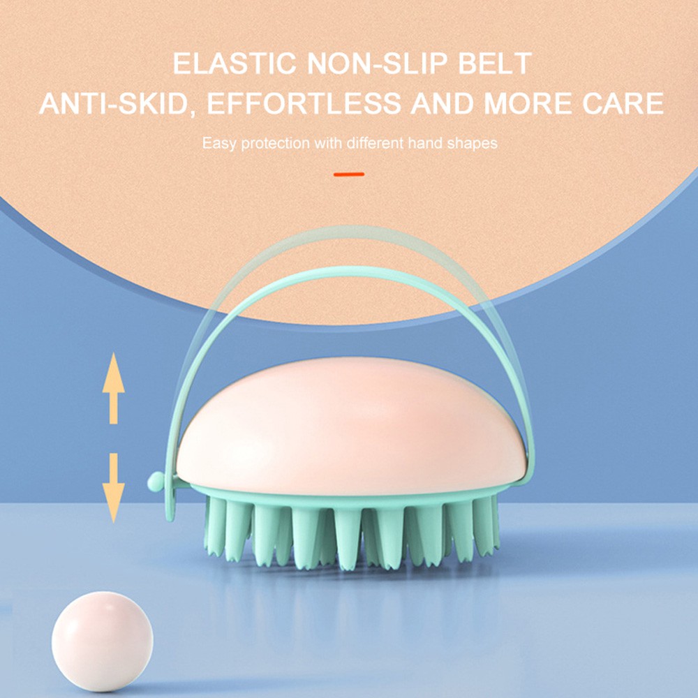 ELEGANT Multifunctional Hair Cleaning Comb Spa Scalp Exfoliator Scalp Massage Brush Silicone Shower Washing Head Massager Handheld Shampoo Brush/Multicolor