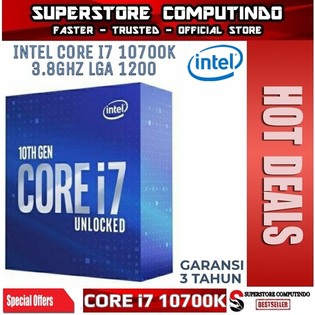 Processor Intel Core i7 10700K 3.8 GHz BOX Socket 1200 NEW ITEM !!!