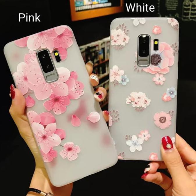 New Soft Case Flower For Samsung Galaxy A7 2018 & A9 2018 Silikon Bunga Lucu