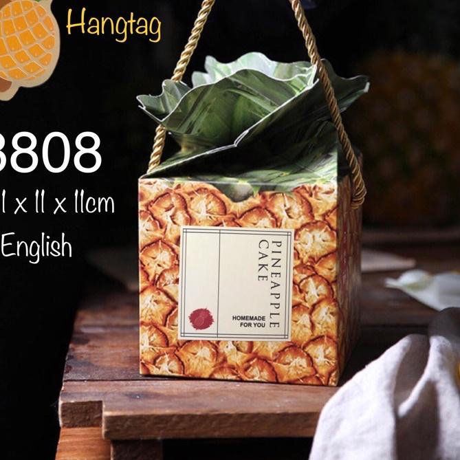 

♗ 10 pcs Kotak Nastar K8808 ENGLISH Dus Nanas Pineapple Box Packaging K88 ✻