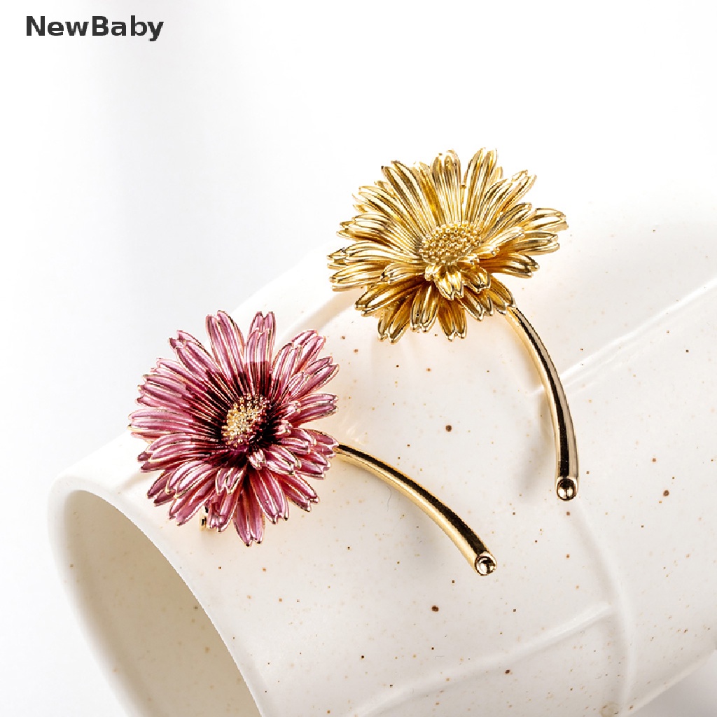 Newbaby Bros Pin Enamel Bunga Aster Untuk Aksesoris Pakaian Wanita