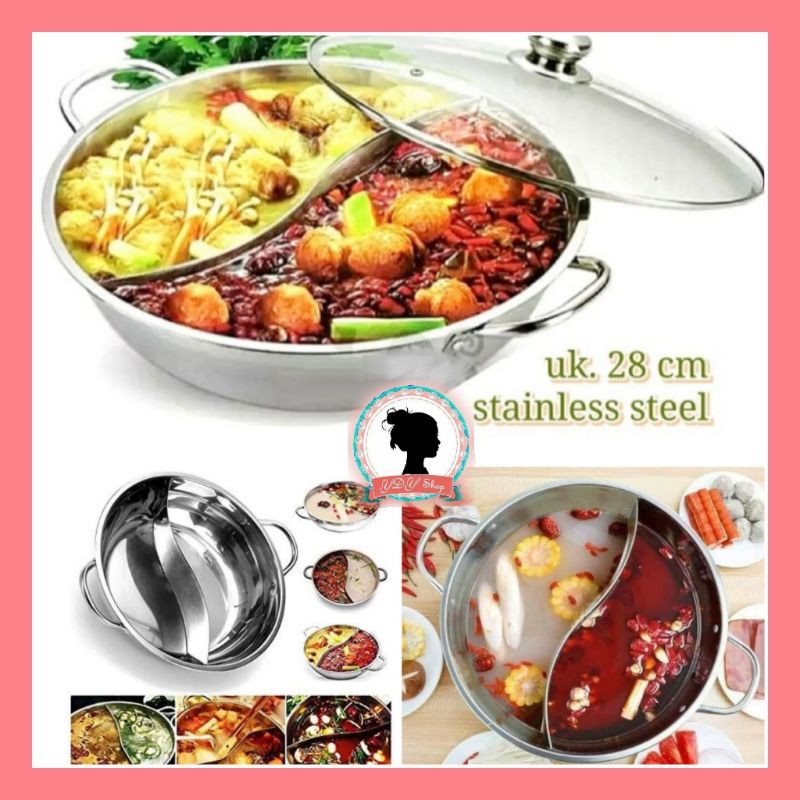 Shabu Pan 2in1 Stainless Steel
