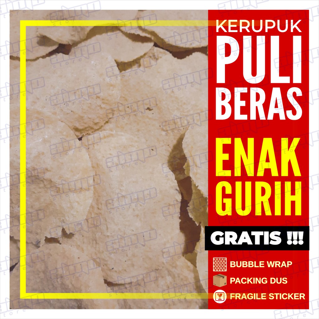 

Kerupuk Puli Beras Kuning Krupuk Mentah Ukuran Sedang Enak Renyah Gurih Cap MAHKOTA Kemasan 250gr