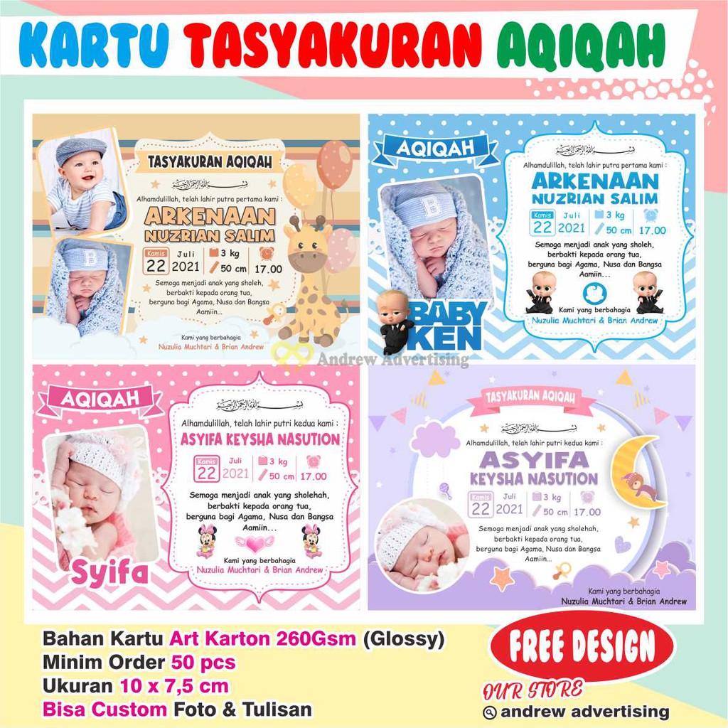 KARTU AQIQAH / Tasyakuran Aqiqah