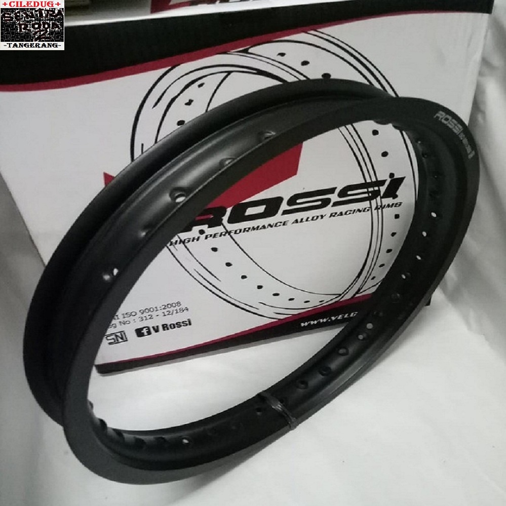 Velg VRossi Ukuran 140 / 160 / 185 / 215 Ring 16 Warna All-Black 1Pcs/Satuan