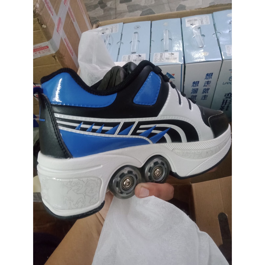 sepatu roda 4 roda kick roller shoes roller skates roler shoe sepatu roda orang dewasa skate - sepatu roda - rollershoes