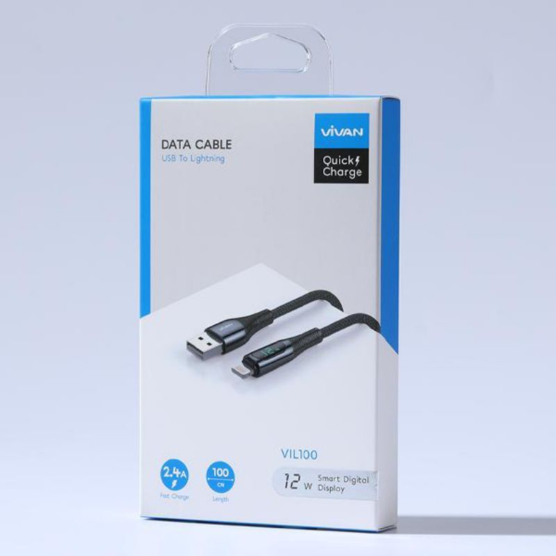 kabel data vivan vil 100 usb to iphone pd fast charging 12w