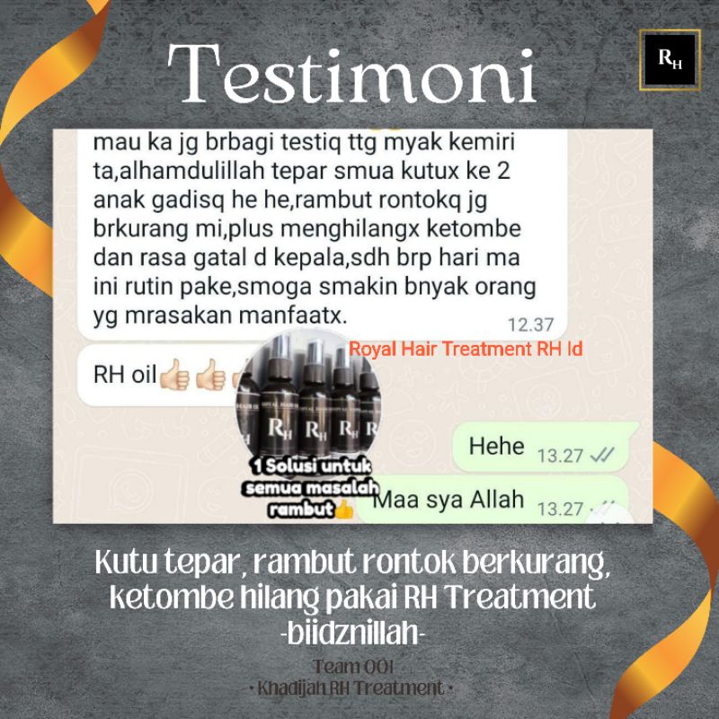 MINYAK KEMIRI ASLI ROYAL HAIR TREATMENT RH OIL VITAMIN RAMBUT RONTOK OBAT KUTU KETOMBE