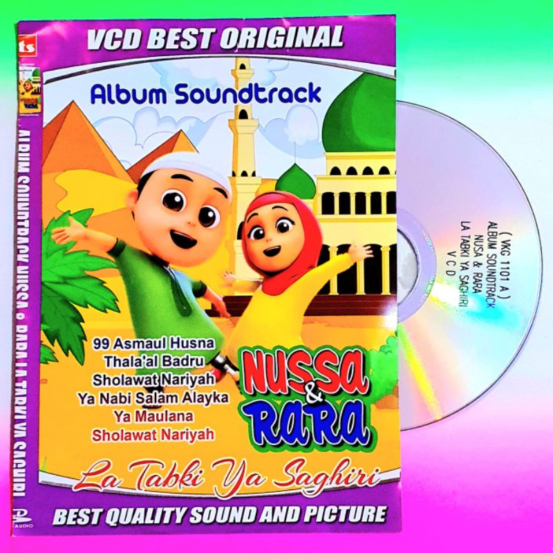 KASET VCD LAGU RELIGI ANAK ANAK SOUNTRACK NUSSA RARA TERBARU-KASET DVD NUSSA DAN RARA-KASET DVD NUSS
