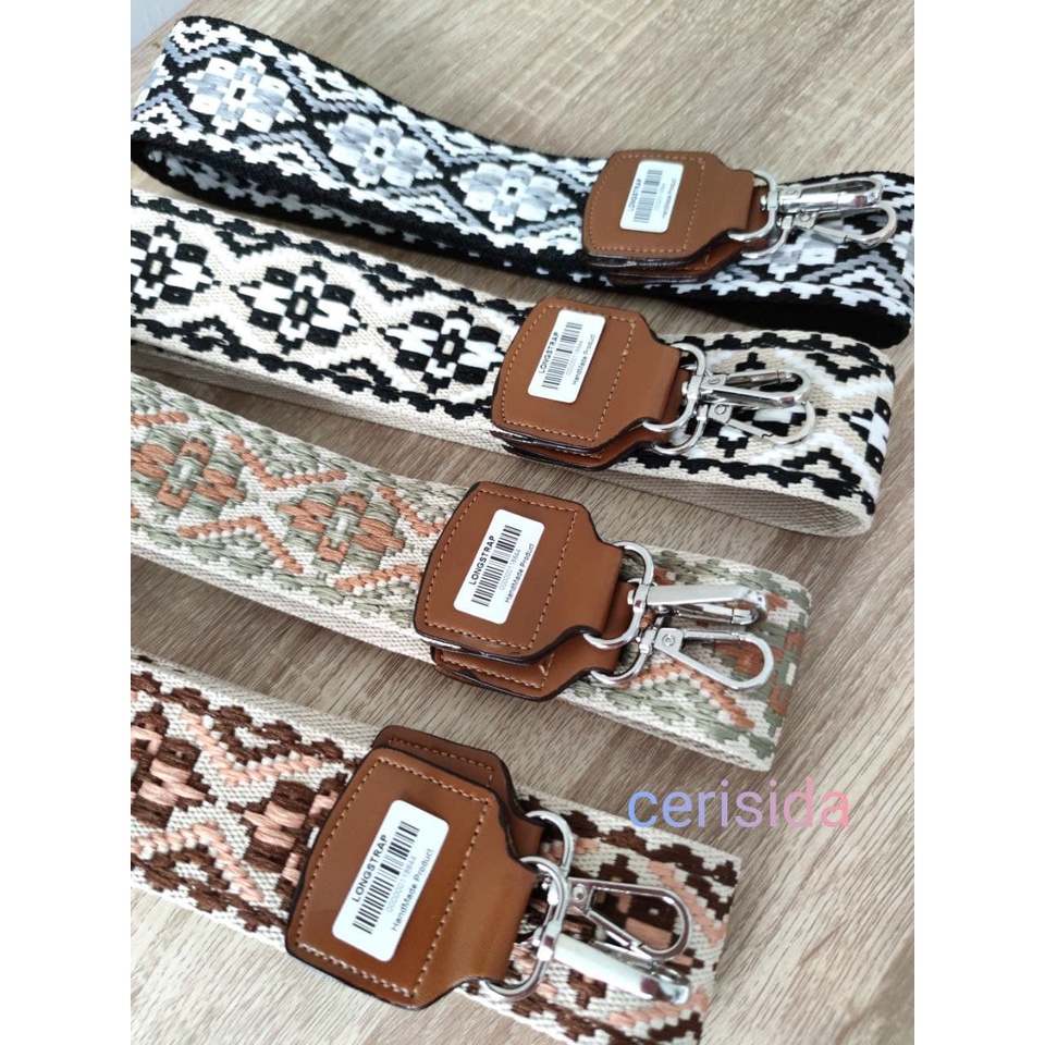 LONGSTRAP/ TALI TAS SLEMPANG /POLIKATUN JAGUARD 5 CM /TERLARIS JAWA TIMUR/MS 5 CM KULIT TAN