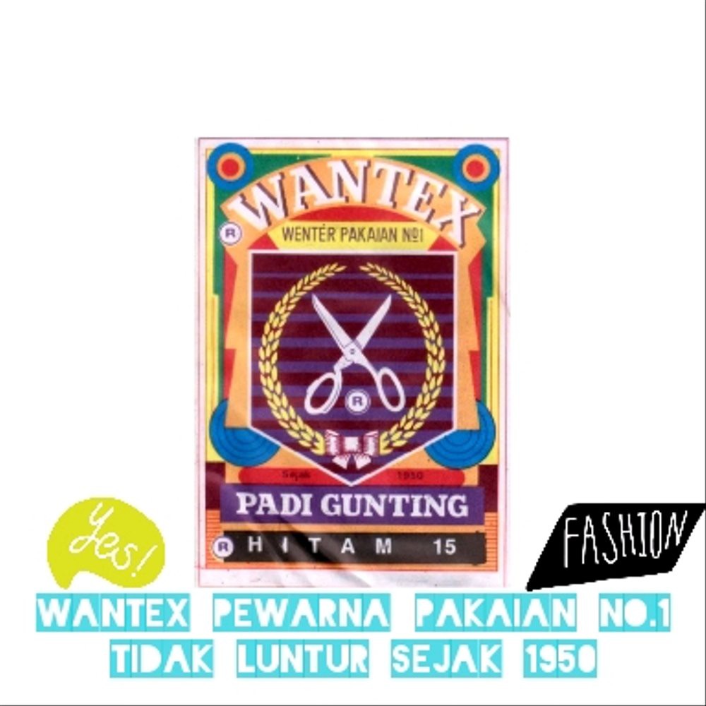 

Unik Wantex Padi Gunting Pewarna pakaian No.1 Tidak Luntur Sejak 1950 Terlaris