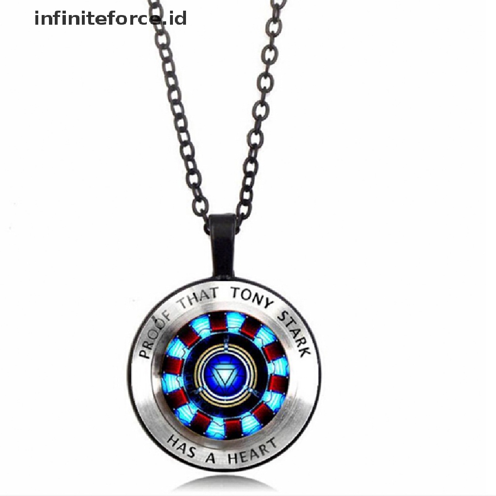 (Infiniteforce.Id) Kalung Rantai Dengan Liontin Hati Motif Avengers Iron Man Untuk Wanita