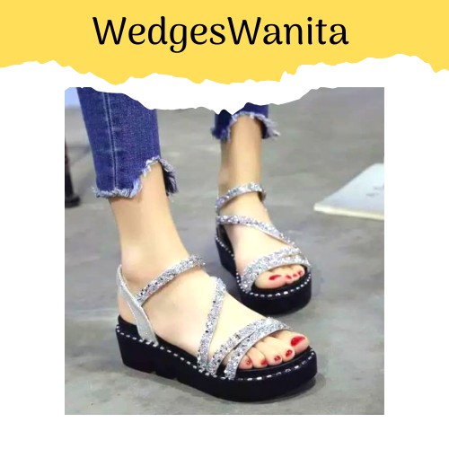SEPATU SENDAL SANDAL WEDGES PESTA  EMORY/ SENDAL REMAJA WANITA MURAH BEST SELLER