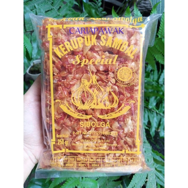 

KERUPUK SAMBAL CAP BAWANG SIBOLGA 250 GRAM