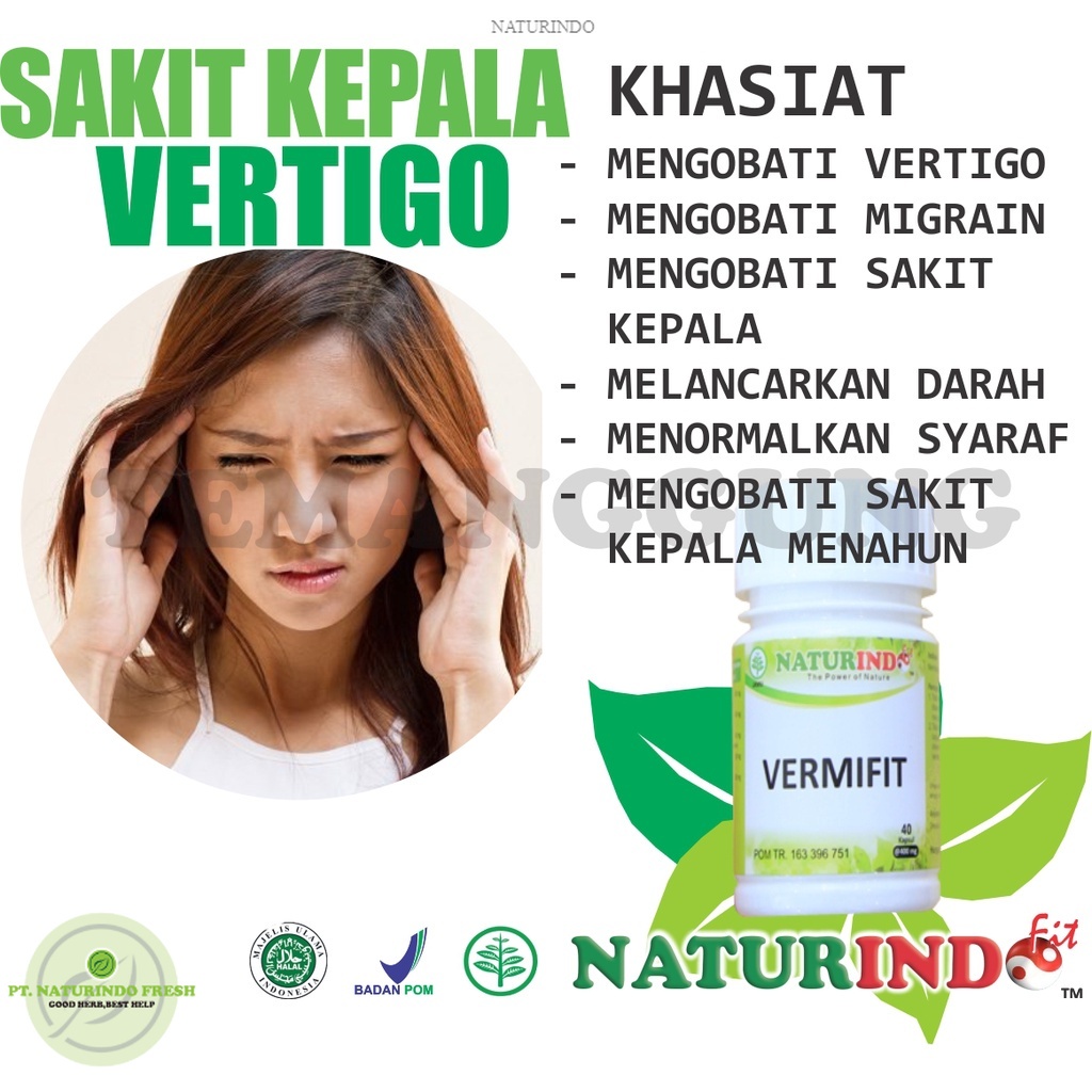 Jual Obat Sakit Kepala Vertigo Migrain Pusing Berputar Menahun Migren