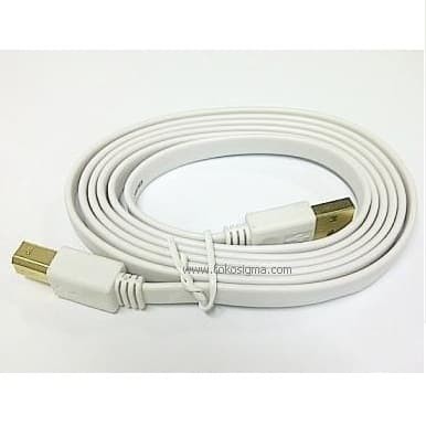 KABEL USB 2.0 TO PRINTER AM-BM 1.5mtr FLAT Gepeng pipih GOLD PLATE