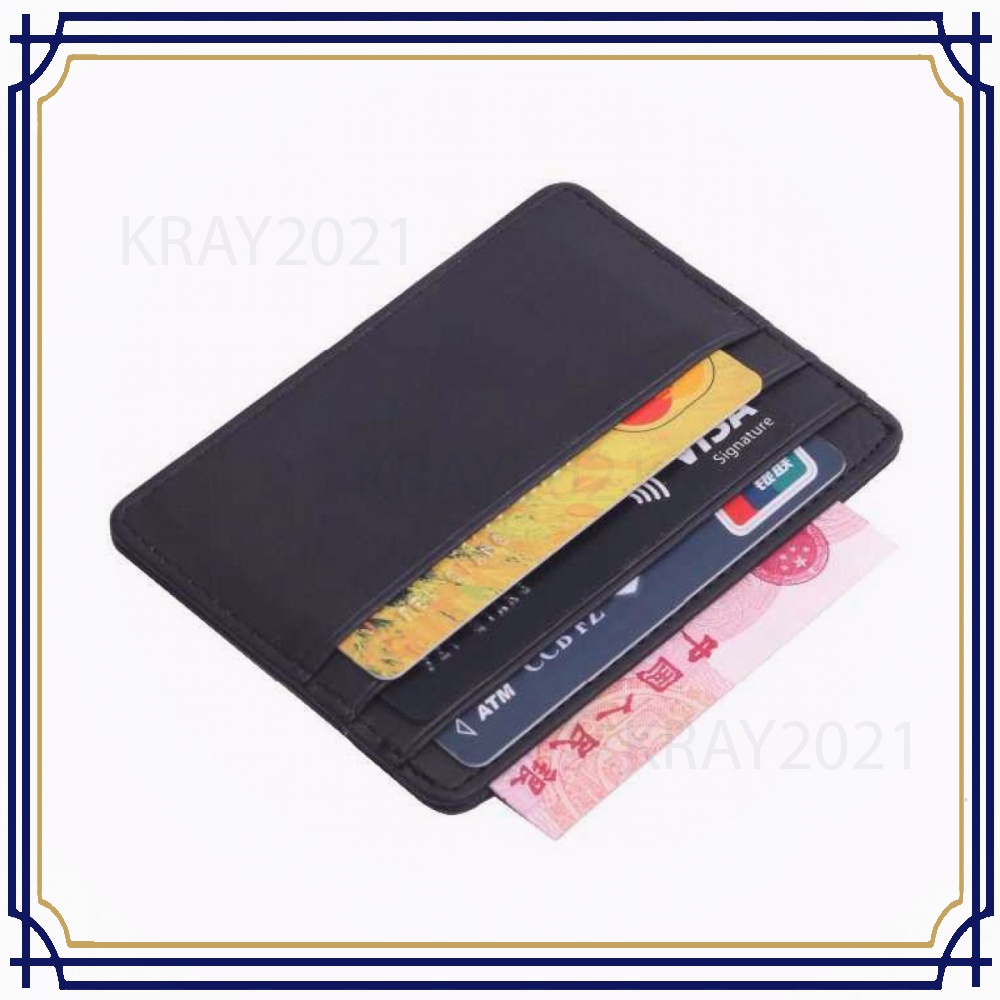 Dompet Kartu Bahan Kulit ID Card Holder Slim Design TS344