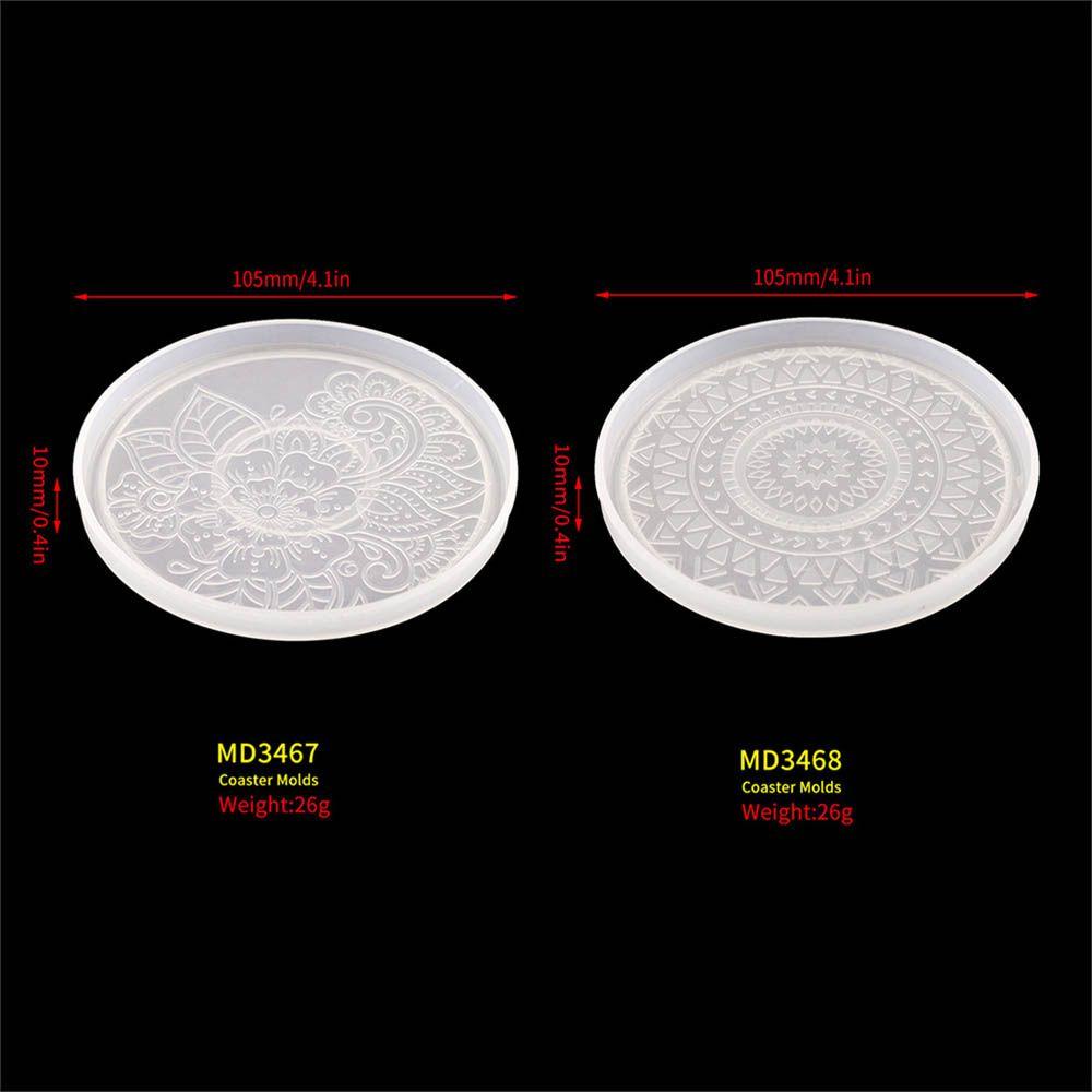 Solighter Epoxy Resin Casting Cetakan DIY Craft Clay Alat Tray Coaster Silicone Cup Mat Membuat Perhiasan Cetakan
