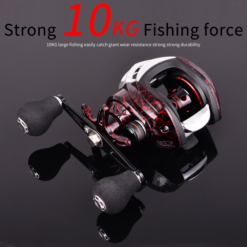 Baitcasting Reel kiri 18+1BB 10kg Max Drag Force Speed Ratio 7.2:1 Magnetic Metal All Metal Spool Casting Fishing Reel