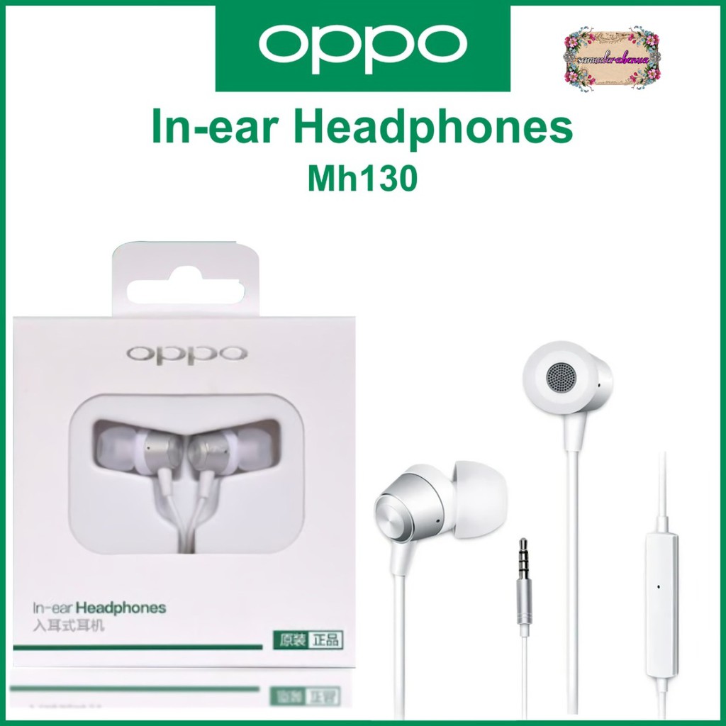 MH130 Headsfree Headset earphone Hf oppo original 100% F9 a5s A5 a9 a12 a53 a52 a92 2020 SB1288