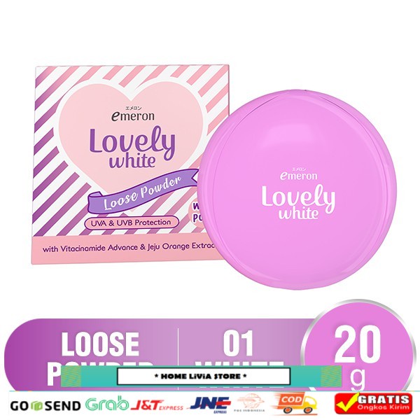 Emeron Lovely Loose Powder - Bedak Ringan 01 White