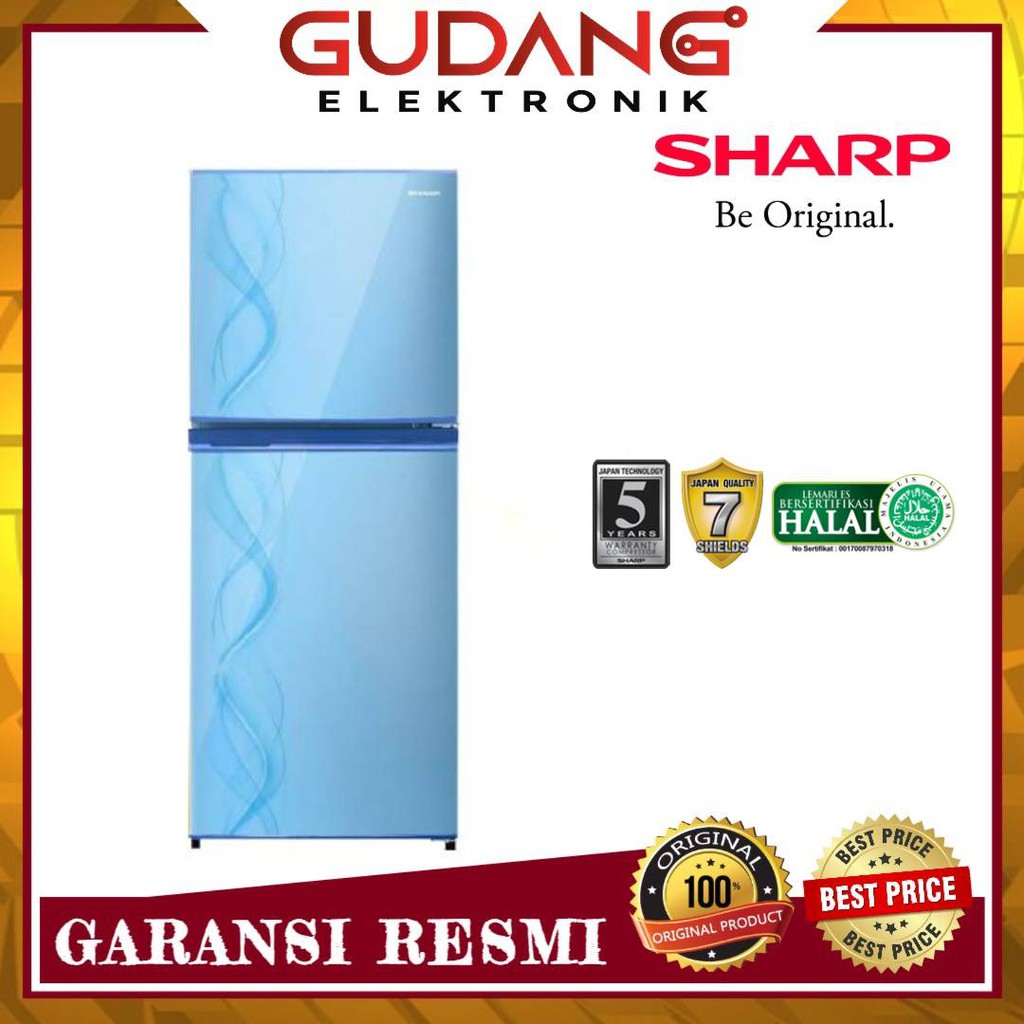 LEMARI ES 2 PINTU SHARP SJ 237ND KULKAS SHARP SJ237ND