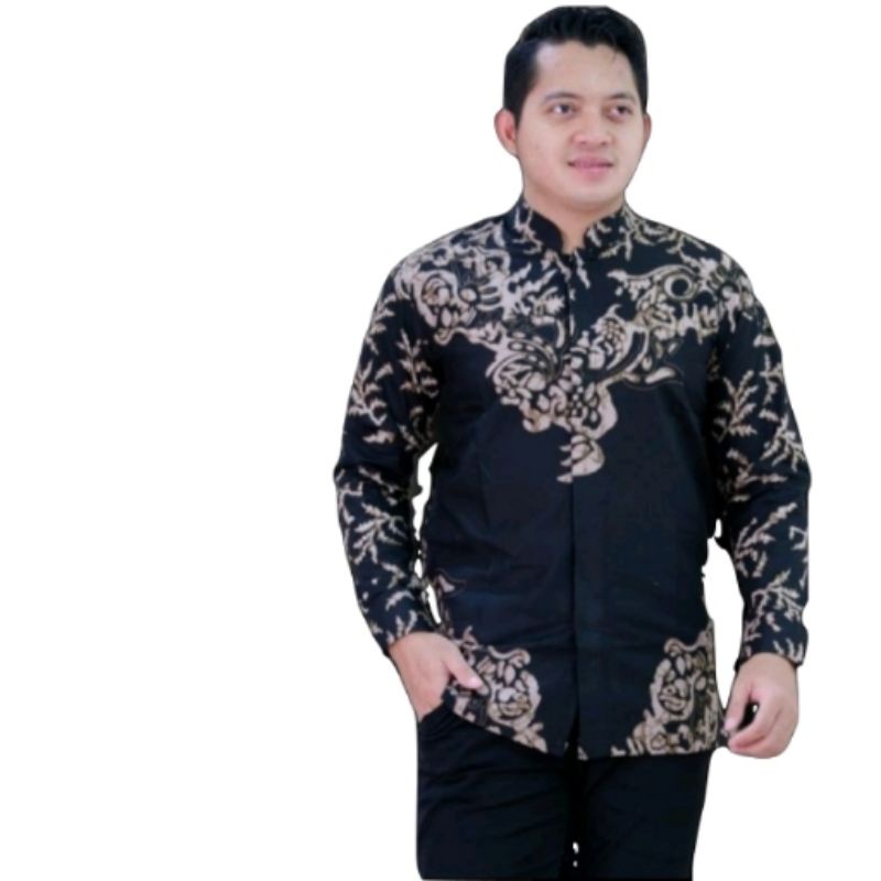 Baju Koko Hitam Motif Terbaru 2022 Koko Modern Katun Halus Baju Koko Muslim Dewasa Lengan Panjang