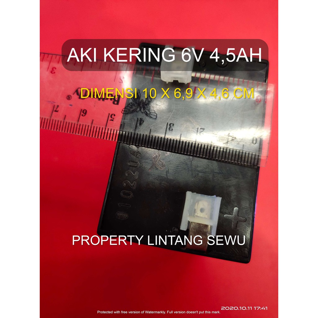 baterai aki lampu emergensi emergency accu kering 6V  6 v 6 volt 4,5Ah 20HR ACID BATTERY LC-R064R5NA