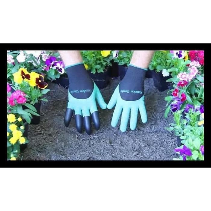 Sarung Tangan Kebun Berkebun Garden Gloves Sepasang Glove Cakar Gali Tanah Claw and Dig