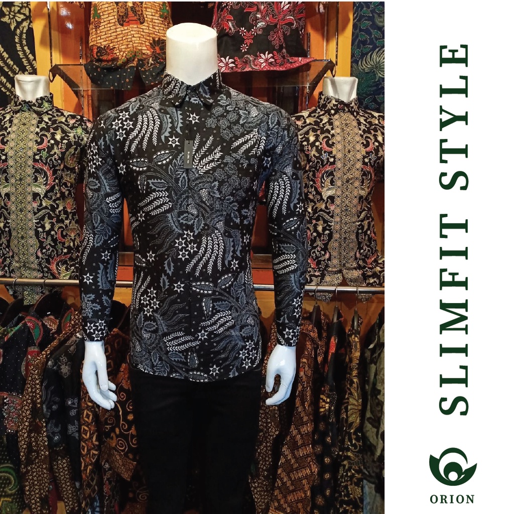 BAJU BATIK PRIA SLIMFIT KEMEJA BATIK SLIMFIT PRIA BATIK PRIA SLIMFIT LENGAN PANJANG