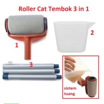 

PAINT ROLLER 3 in 1 ~ KUAS CAT / ROLLER CAT ~ Alat Cat Rumah Praktis
