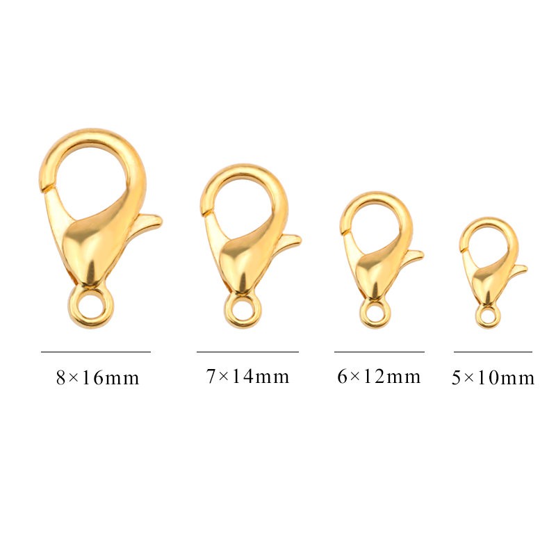 5x10 / 6x12 / 7x14 / 8x16mm Klip Lobster Bahan Zinc Alloy