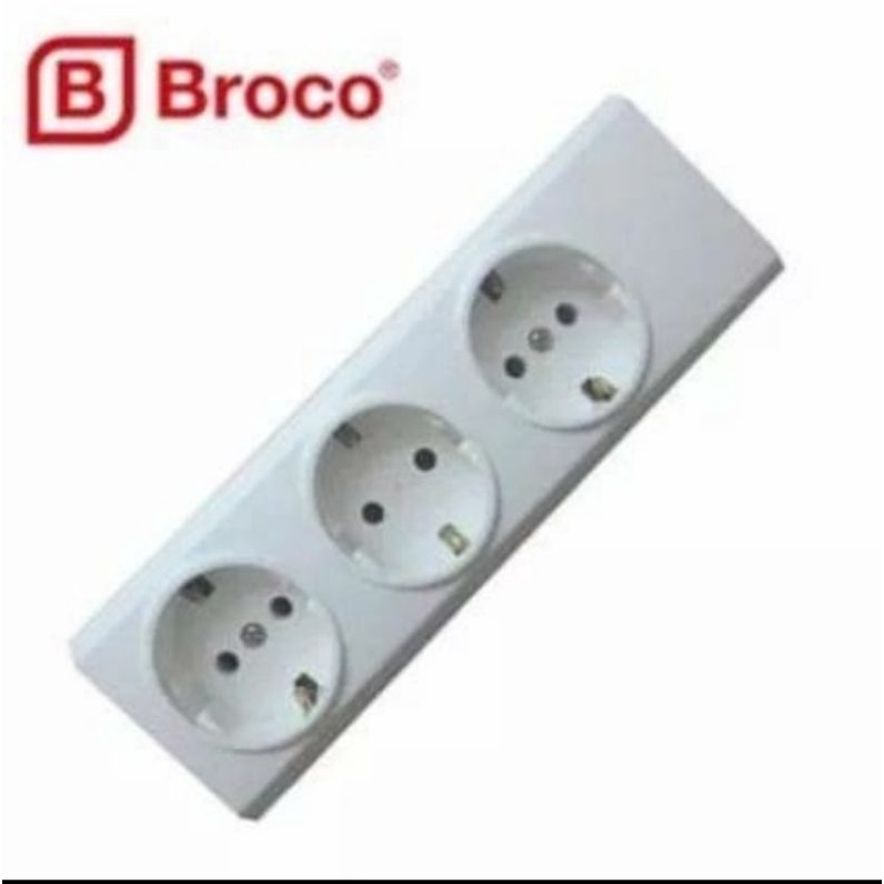Stop kontak arde 3 lubang (cp) broco