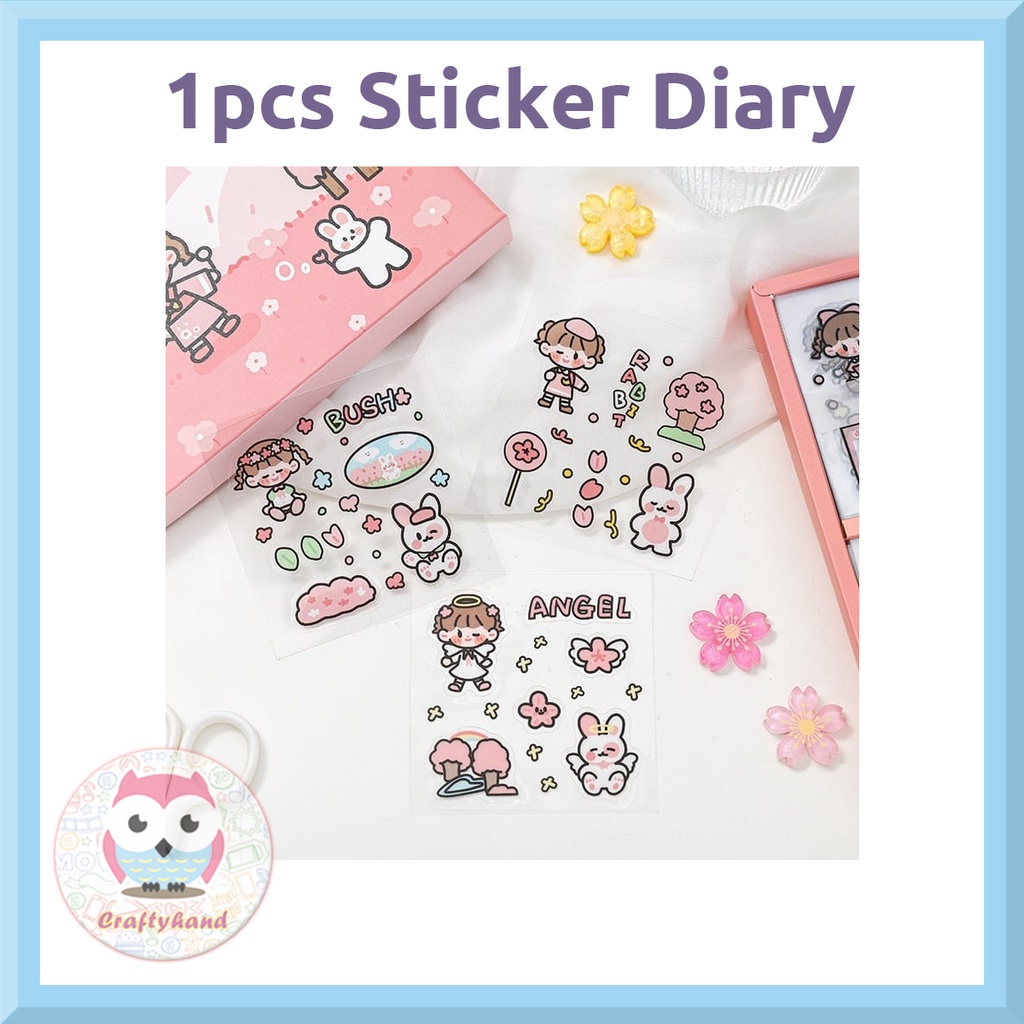 

1pcs Sticker Diary/stiker anak/scrapbook/jurnal/botol minum