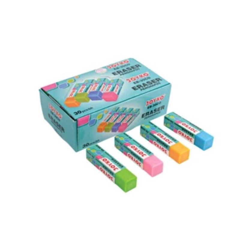 

Penghapus Pensil / Eraser Pencil Joyko ER-30CO Tanggung Warna Ecer (3pcs)