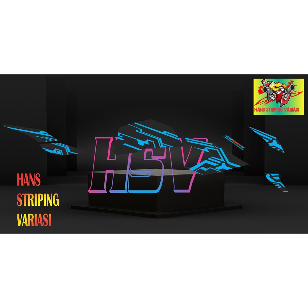striping stiker decal CB150R NEW alur 21 hitam