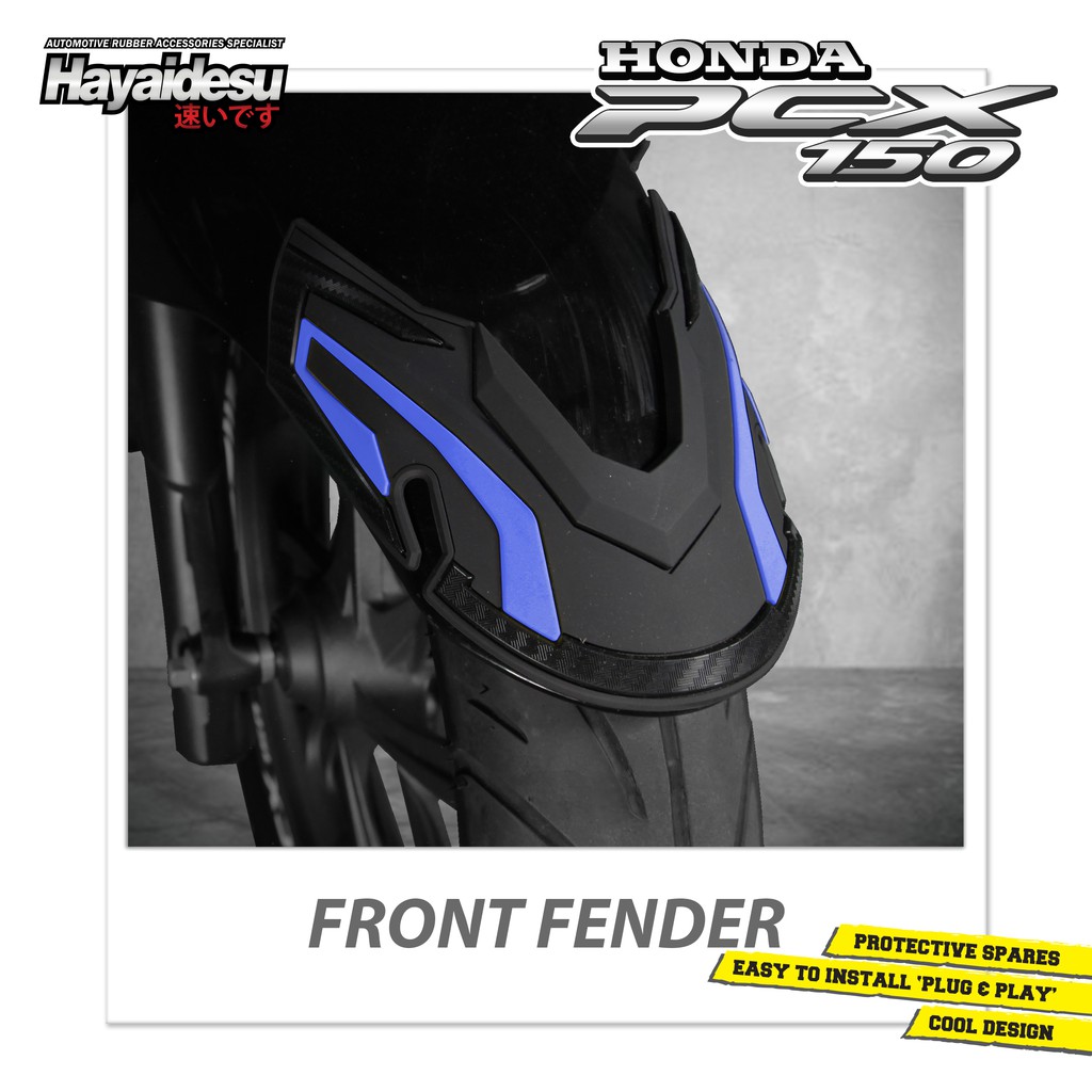 

Hayaidesu Front Fender Protector Cover Honda PCX Aksesoris Decal Variasi Carbon Pelindung Spakbor