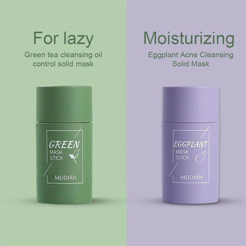 Masker Stik Wajah Green Tea Meidian Mask Stick Kusam Berjerawat Oily Murah Kecantikan Kosmetik Wajah Muka Wanita Murah