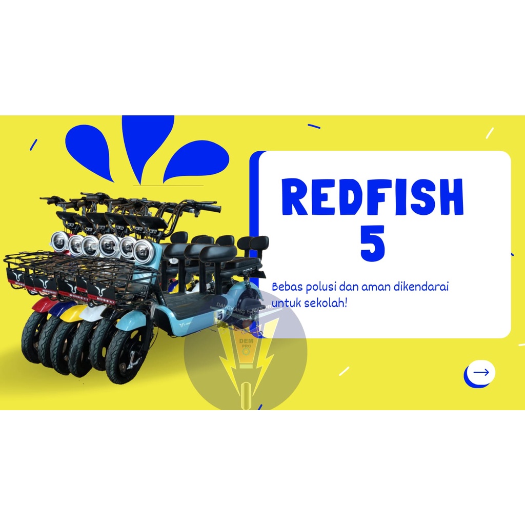 TERBARU Sepeda Motor Listrik Uwinfly_REDFISH 5_ Roda Dua DF5 By UWINFLY Garansi-SNI